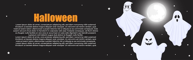 Vectorillustratie van happy halloween-festivalgroet