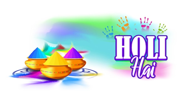 Vectorillustratie van Happy Holi-begroeting