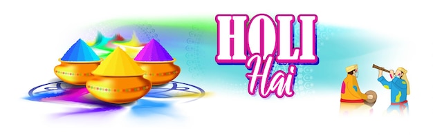 Vectorillustratie van happy holi-begroeting