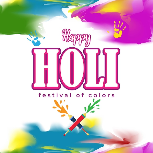 Vectorillustratie van Happy Holi-begroeting