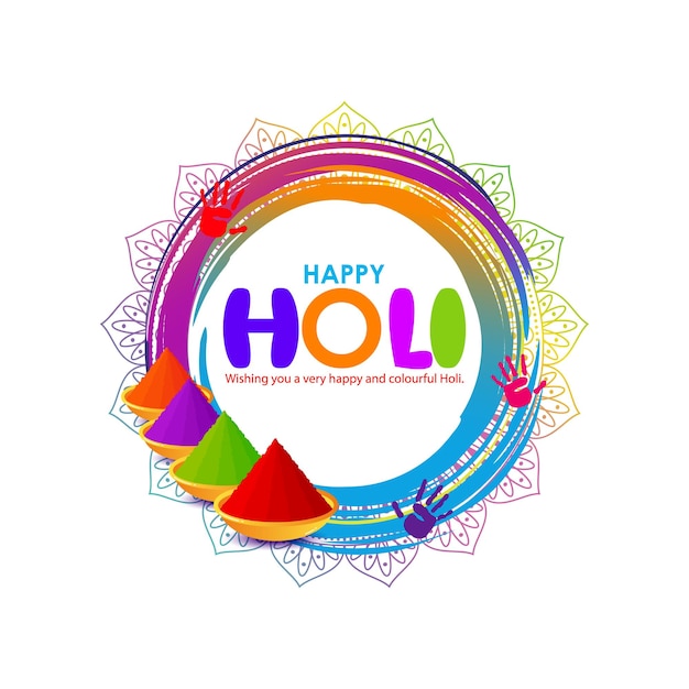 Vectorillustratie van Happy Holi festival groet Festival of Colors