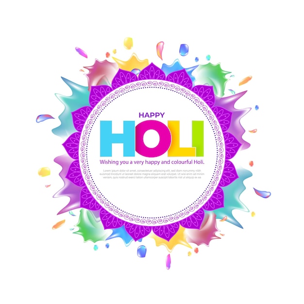 Vectorillustratie van Happy Holi festival groet Festival of Colors