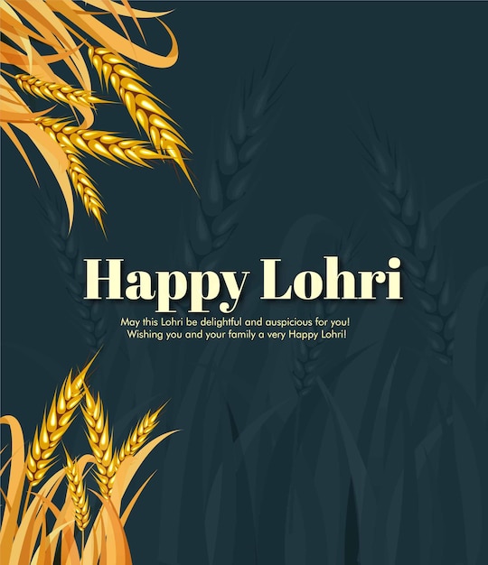 vectorillustratie van Happy Lohri-vakantiefestival van Punjab India met mooie achtergrond