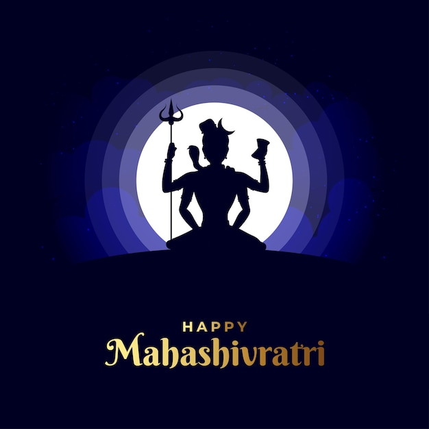 Vectorillustratie van Happy Mahashivratri heer shiva shivratri