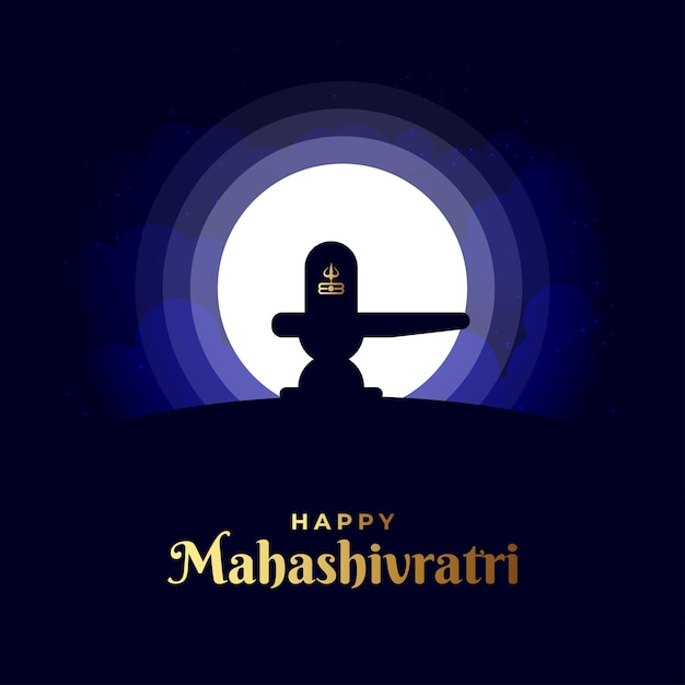 Vectorillustratie van Happy Mahashivratri heer shiva shivratri