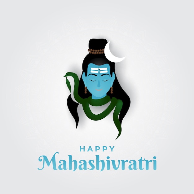 Vectorillustratie van Happy Mahashivratri heer shiva shivratri