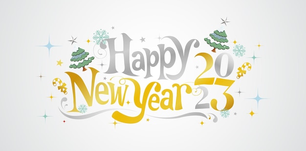 vectorillustratie van Happy New Year 2023 concepten creatief ontwerp voor sociale media sjabloon