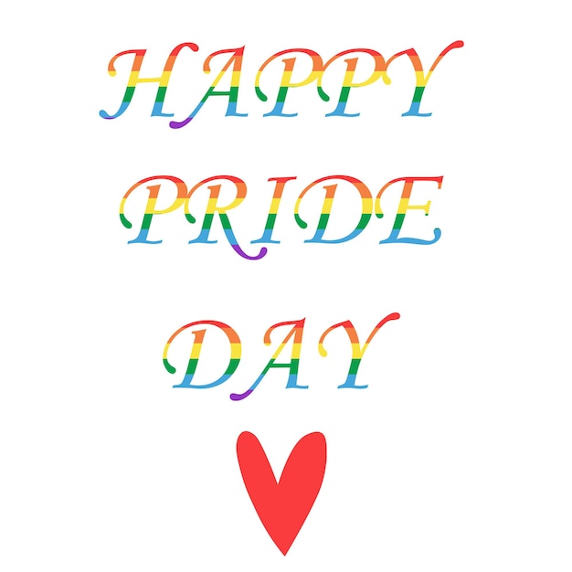 Vector vectorillustratie van happy pride day-letters