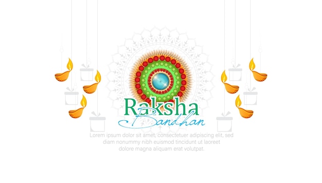 Vectorillustratie van Happy Rakhi Festival groet achtergrond.