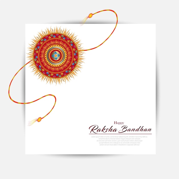 Vectorillustratie van happy rakhi festival groet achtergrond.