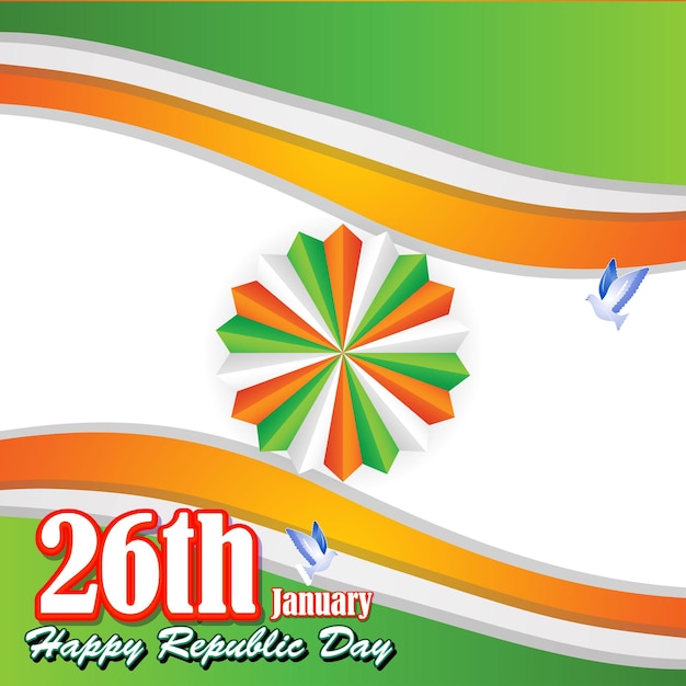 Vectorillustratie van Happy Republic day concept banner