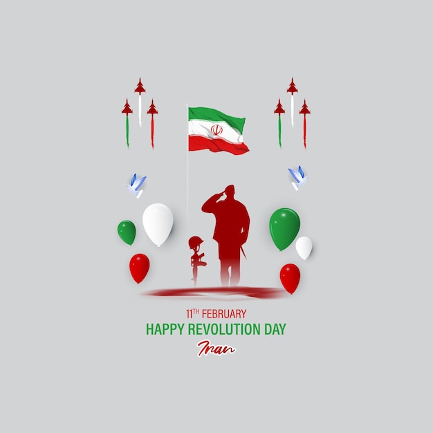 Vectorillustratie van Happy Republic Day Iran