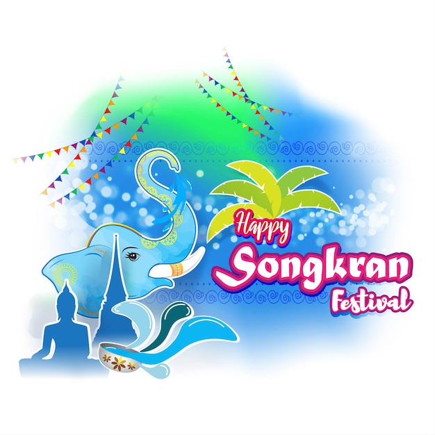 Vectorillustratie van Happy Songkran Festival