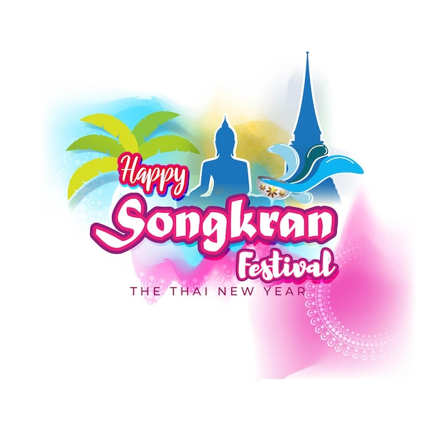 Vectorillustratie van Happy Songkran Festival