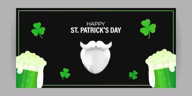 Vector vectorillustratie van happy st patricks day sociale media-feedsjabloon