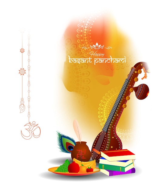 Vector vectorillustratie van happy vasant panchami