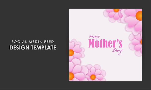 Vectorillustratie van HappyMother's Day social media story feed mockup template