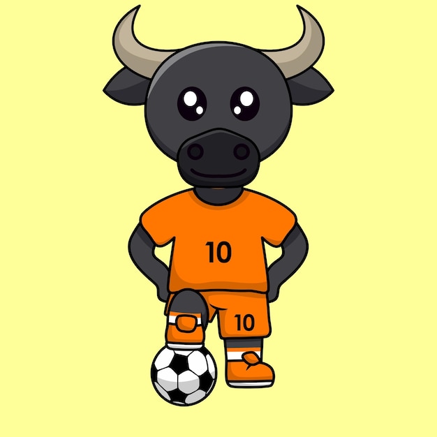 vectorillustratie van het dierlijke karakter dat een voetbaltrui draagt op het WK