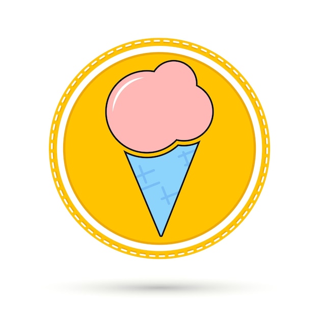 Vectorillustratie van het grafisch ontwerp van het ijs icon sjabloon