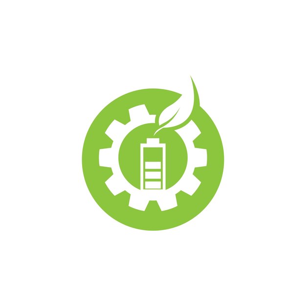 Vectorillustratie van het groene blad van Clean Energy Eco