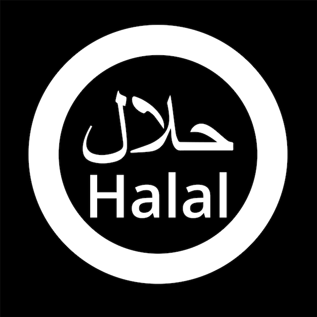 Vectorillustratie van het Halal-logo