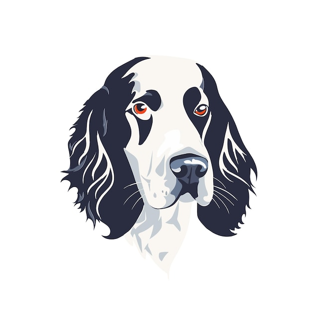 Vectorillustratie van het hoofd van de Engelse Springer Spaniel