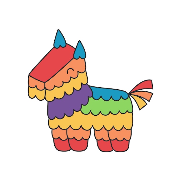 Vector vectorillustratie van het icoon van de donkey pinata