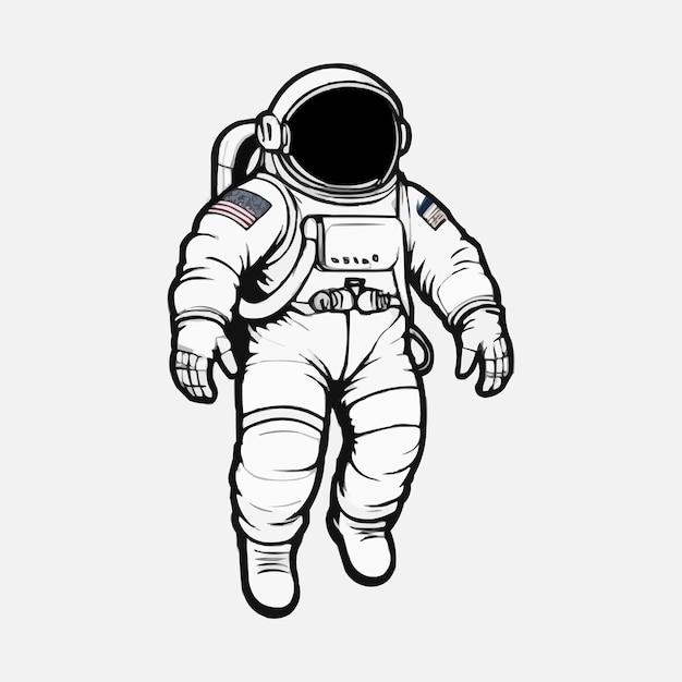 Vectorillustratie van het logo van de astronaut