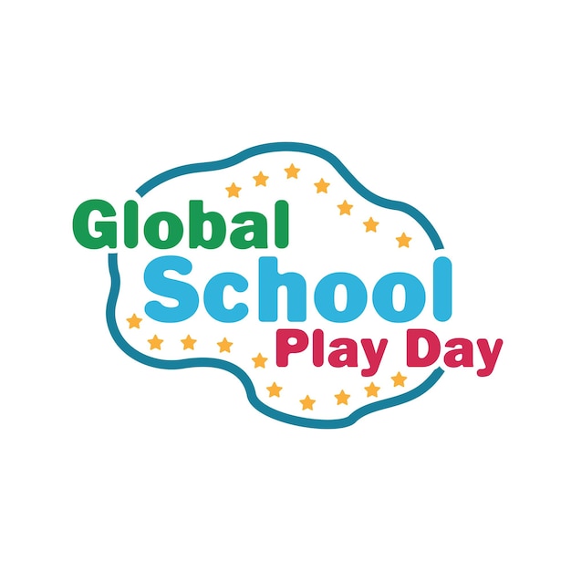 Vector vectorillustratie van het logo van de global school play day