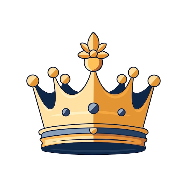 vectorillustratie van het logo van de gouden kroon