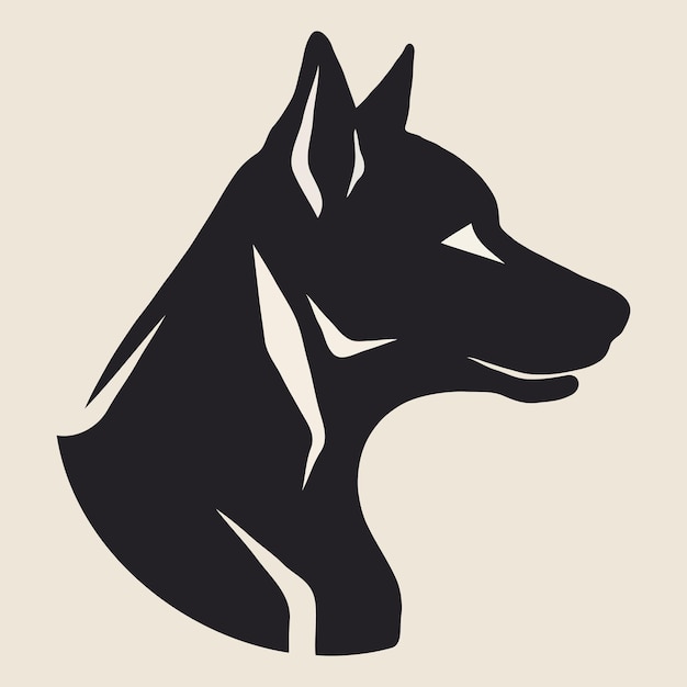 Vector vectorillustratie van het logo van de hond