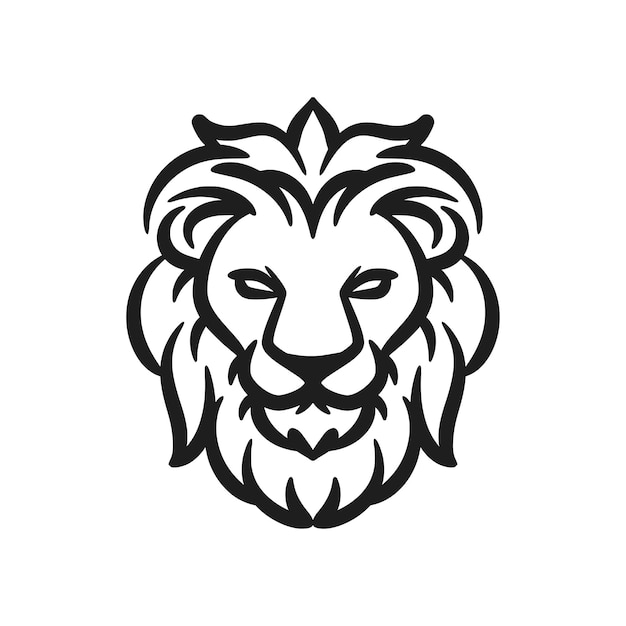 vectorillustratie van het logo van de mascotte met het hoofd van een leeuw