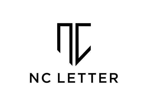 Vectorillustratie van het logo van de nc-letter