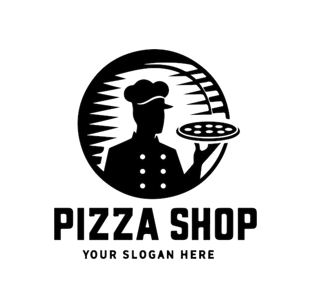 Vectorillustratie van het logo van de pizzeria