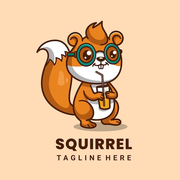 Vectorillustratie van het logo van de squirrel mascotte