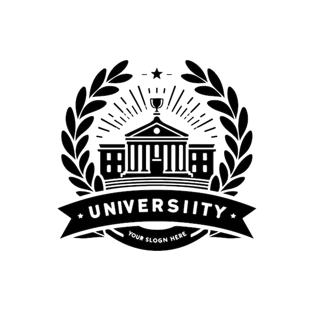Vector vectorillustratie van het logo van de universiteit