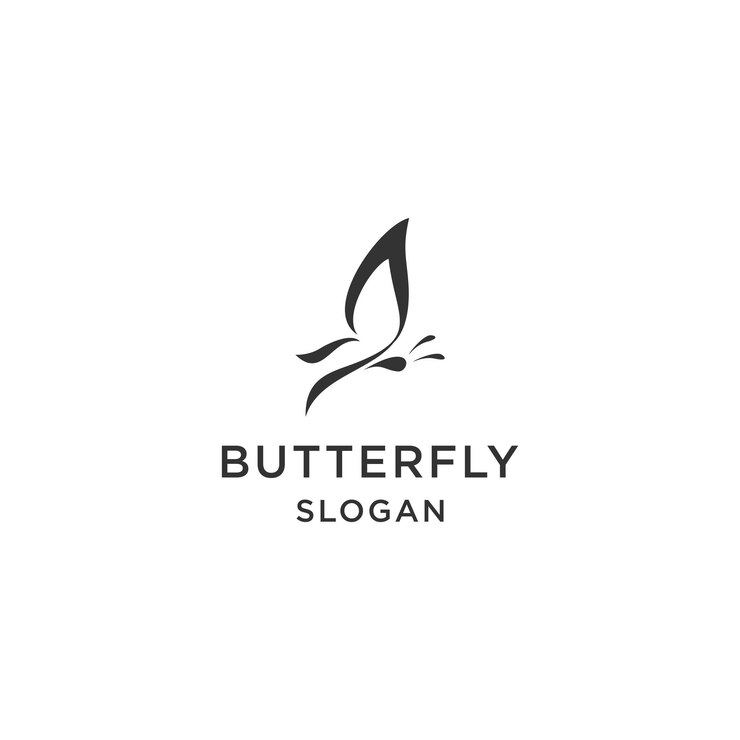 Vector vectorillustratie van het logo van de vlinder