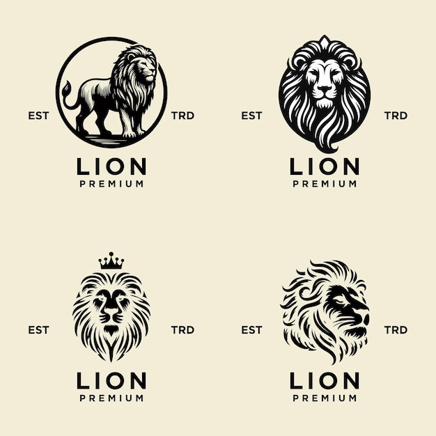 Vectorillustratie van het logo van het icoon van de leeuw