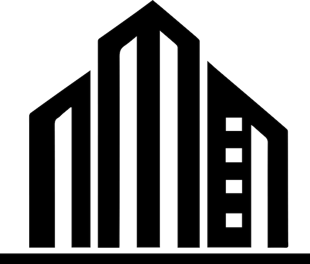 Vector vectorillustratie van het logoconcept van het gebouw