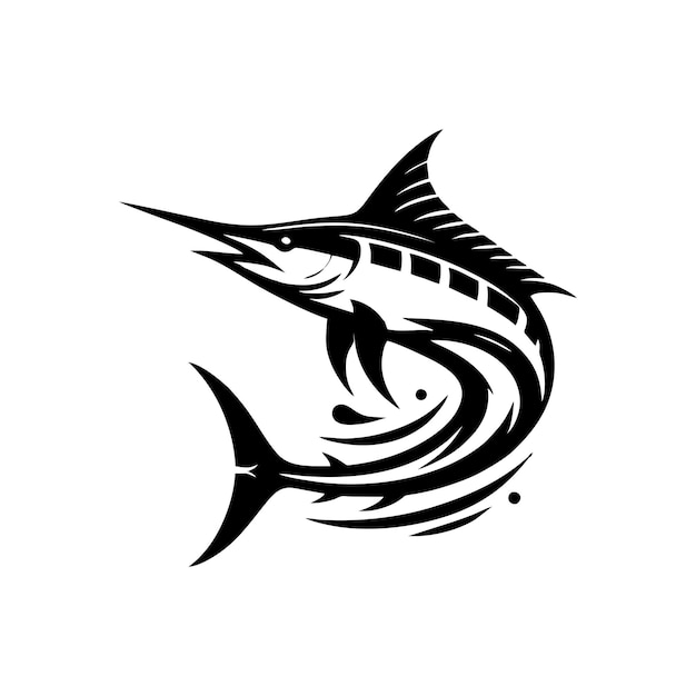 Vectorillustratie van het marlinvisserijlogo