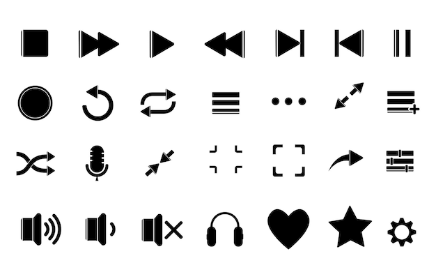 vectorillustratie van het media player-pictogram
