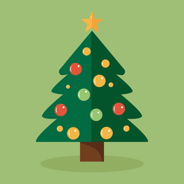 Vectorillustratie van het ontwerp van de kerstboom