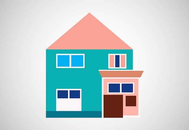 Vectorillustratie van het ontwerp van een huis of woning Logo voor een vastgoedbedrijf of -bedrijf