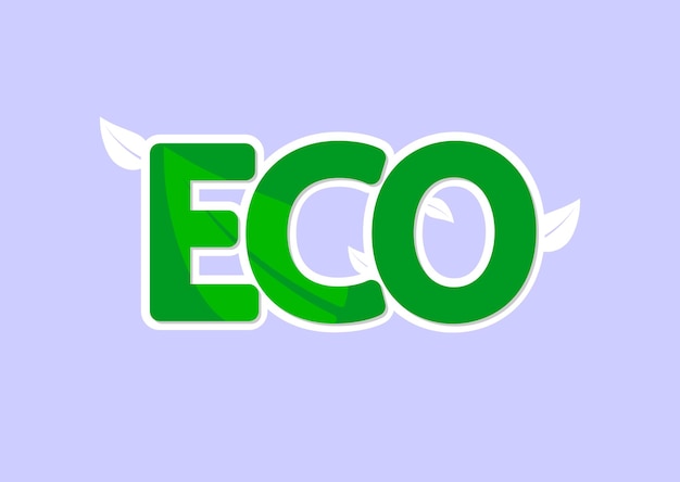 Vectorillustratie van het ontwerp van het eco-logo