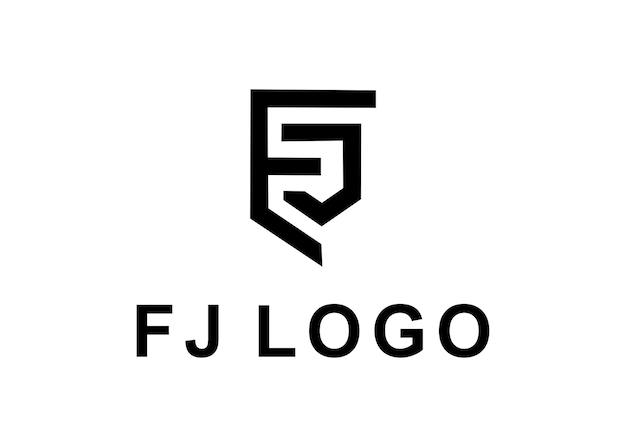 Vectorillustratie van het ontwerp van het fj-logo