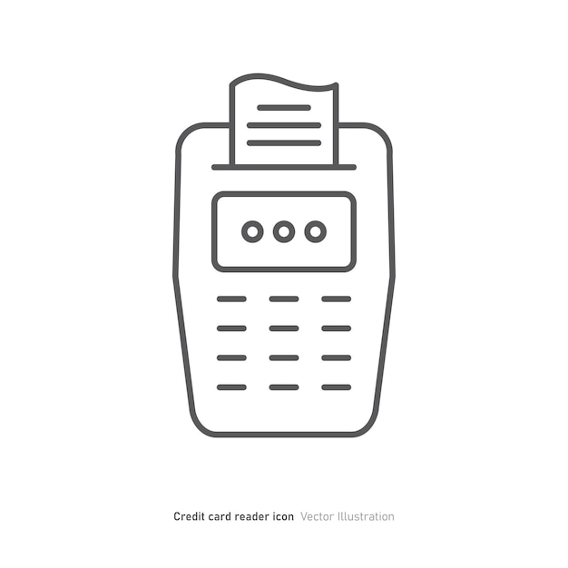 Vectorillustratie van het ontwerp van het icoon van de creditcardlezer