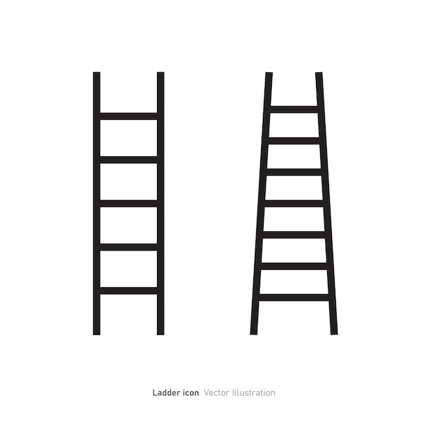 Vectorillustratie van het ontwerp van het icoon van de ladder