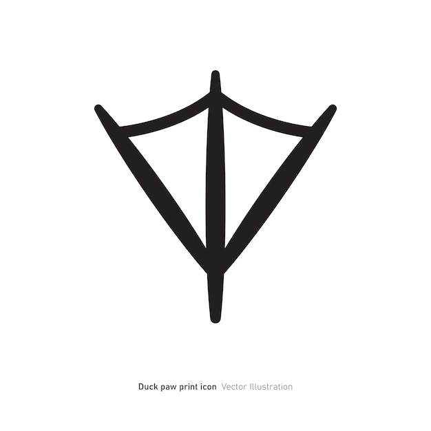 Vectorillustratie van het ontwerp van het icoon van de poot van de eend
