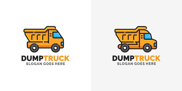 Vectorillustratie van het ontwerp van het logo van de dump truck