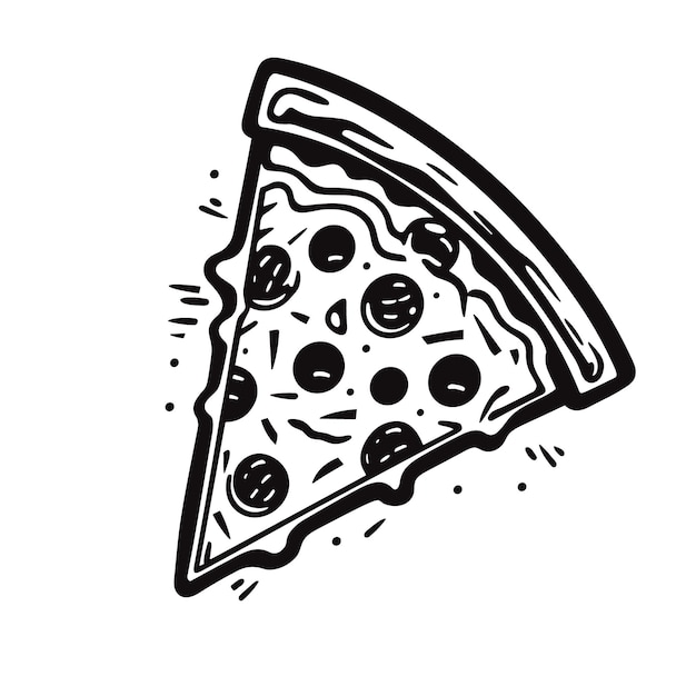 Vectorillustratie van het pizzacone